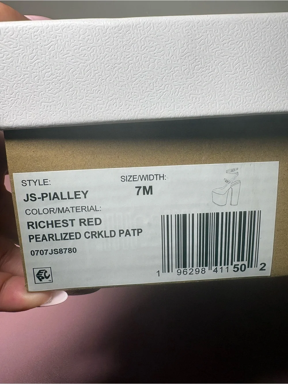 NIB Jessica Simpson Pialley Red Patent Platform Mary Jane Heels with Ankle Strap